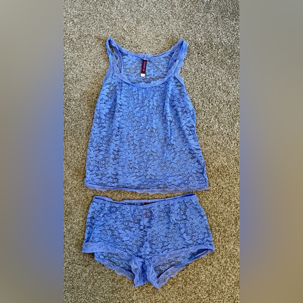 Adore Me Lace Chemise Set in Blue
